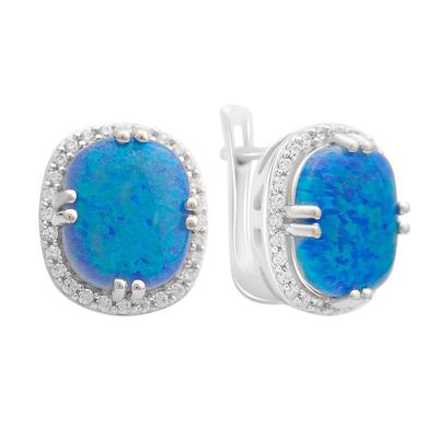 Silver Earrings with Opal 5.19ct (2169956)
