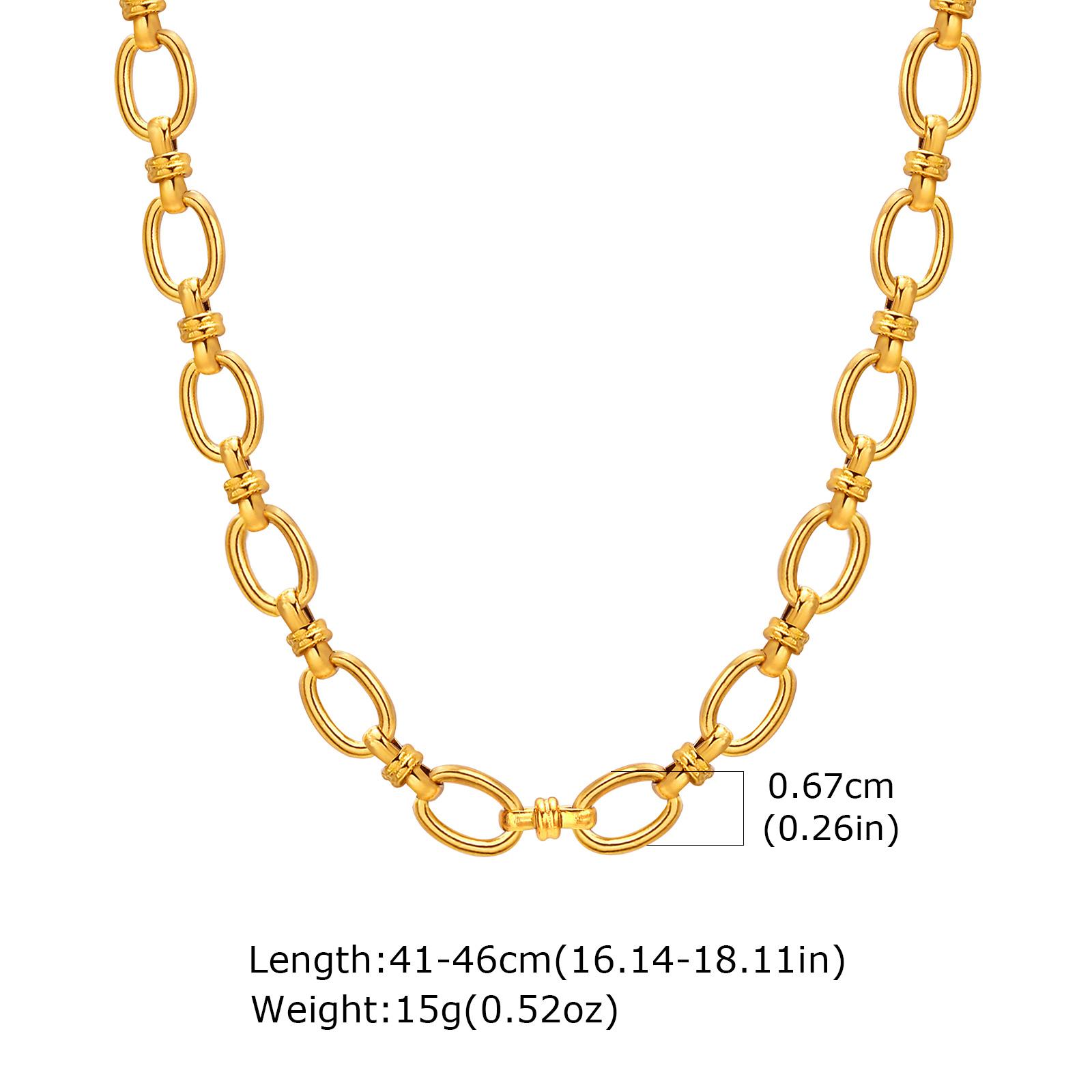 

Stainless Steel Jewelry Chain Necklace For Women Retro Street Trend Wedding Birthday Party Mom Girlfriend Valentine s Day Gift