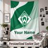 Wall Hanging Tapestry With Custom Name & Text, Werder Bremen FC Decorative Tapestry For Bedroom