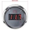 Marine Voltage Gauge Marine Volt Meter 52mm Diameter Boat Voltage Gauge LED Digital Display 316 Stainless Steel Marine Voltmeter Gauge Universal for