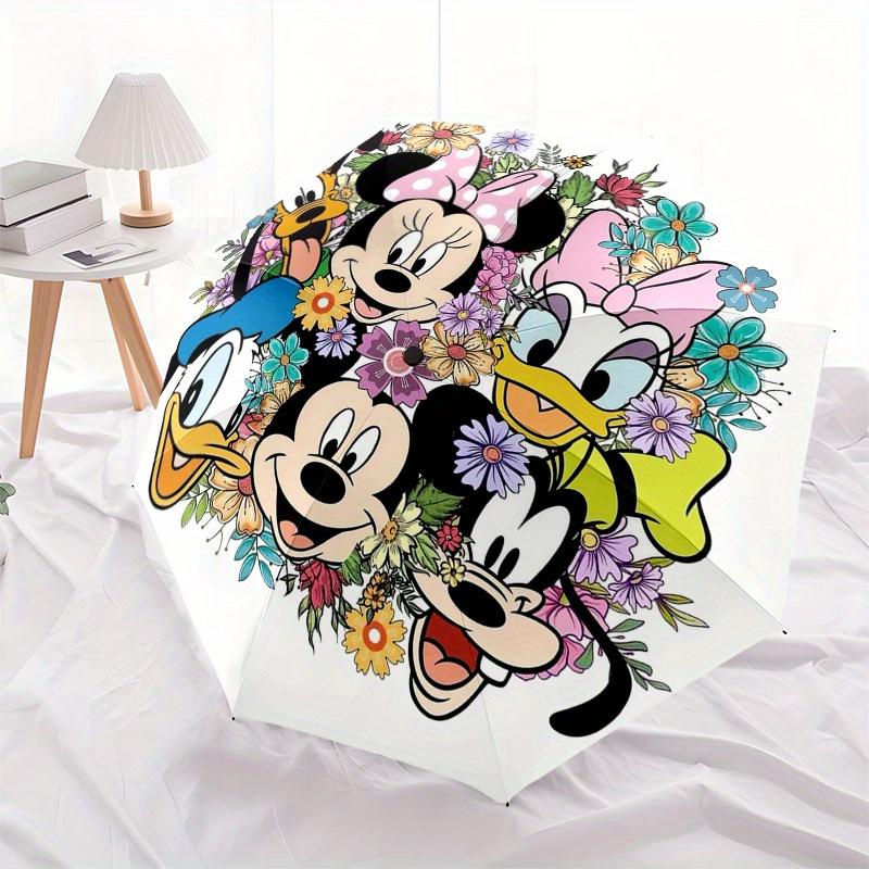 

Disney Mickey Mouse,Minnie Mouse,Daisy Duck Manual Opening and Closing Umbrella, 8-Rib Reinforced Folding Design, Lightweight