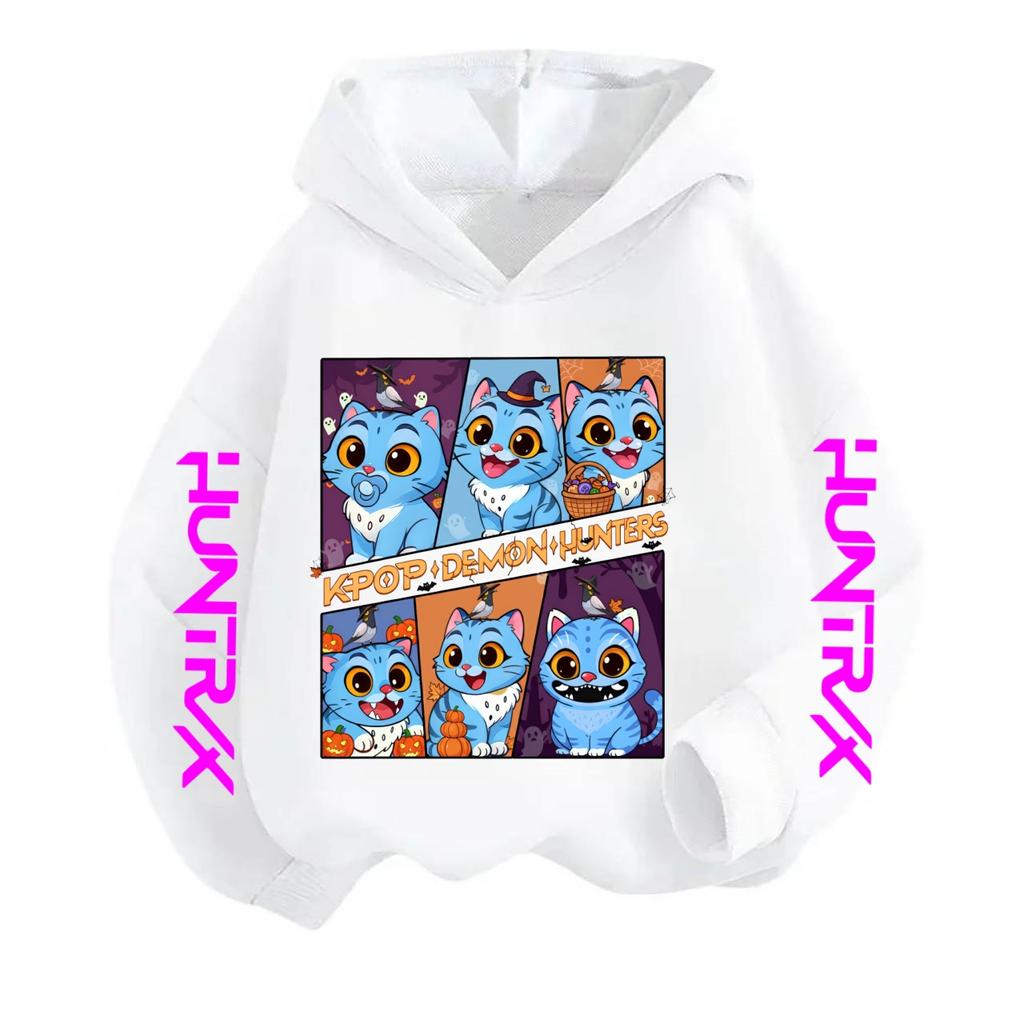 Halloween Popular Demon Hunter Cartoon Printed Children's New Fashionable Long Sleeved Sports Hoodie for Boys and Girls to Wear Every Day