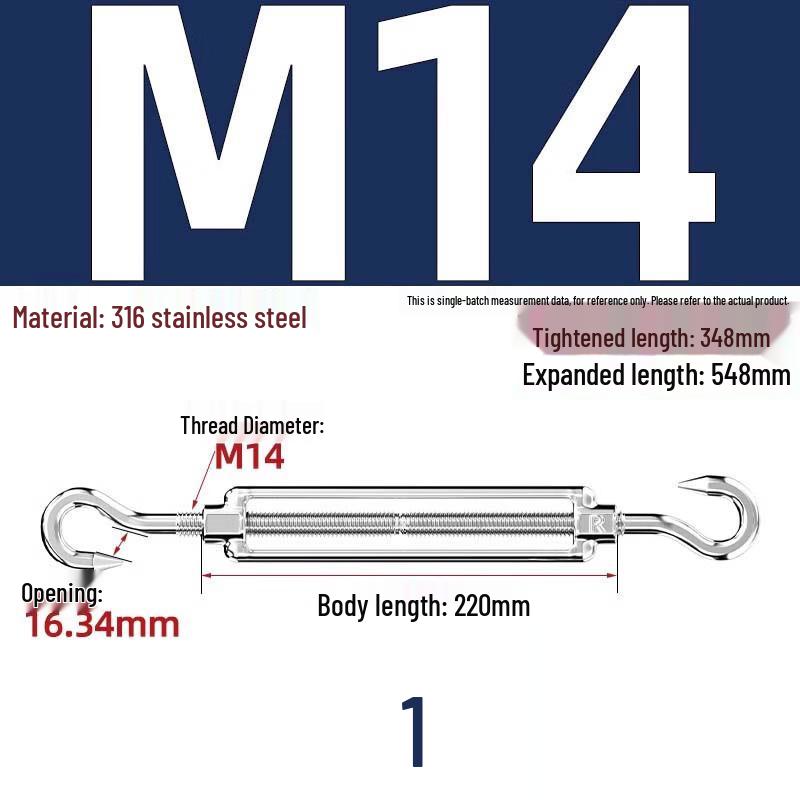 

316 Stainless Steel O-O Type Turnbuckle
