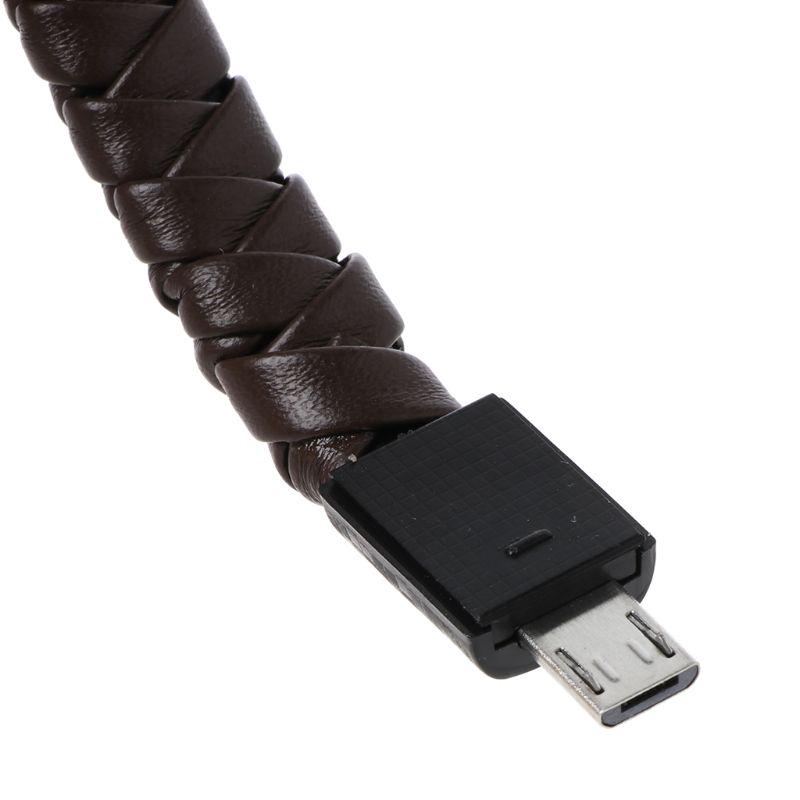 Data Cable Fast Charging Bracelet USB Charger Leather Portable for Android iPhone Type-C