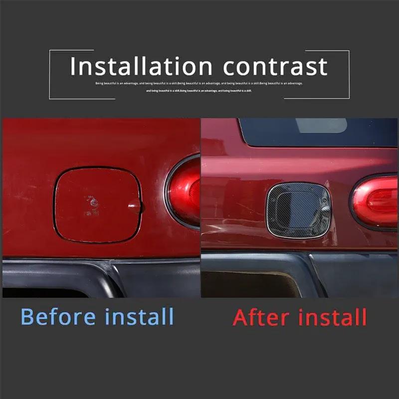 Matte Black Color Car Fuel Tank Cap Gas Oil Protect Cover Frame Exterior Trim Fit For Toyota FJ Cruiser 2007-2018