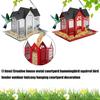 Squirrels Proof Outdoor Bird Feeder Metal Construction Feeding Ports Weatherproof Roof Design For Finches