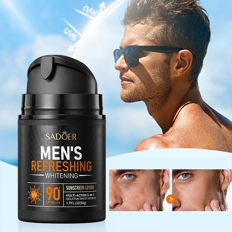 Men's Light Whitening Sunscreen Lotion UV Protection Non-greasy Sunscreen
