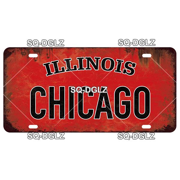 USA EAST City BOSTON MIAMI 15x30CM Plate Sports Tin Sign State Wall Decoration Metal Sign Home Decor Painting Plaques Art Poster