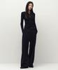 MUSINSA STANDARD WOMAN Women'S Pinstripe Deep Tuck Wide Slacks [Navy]