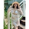 Women's 2024 Japanese-Inspired Three-Piece Swimsuit Set: Stylish Bikini with Long Sleeve Cover-up
