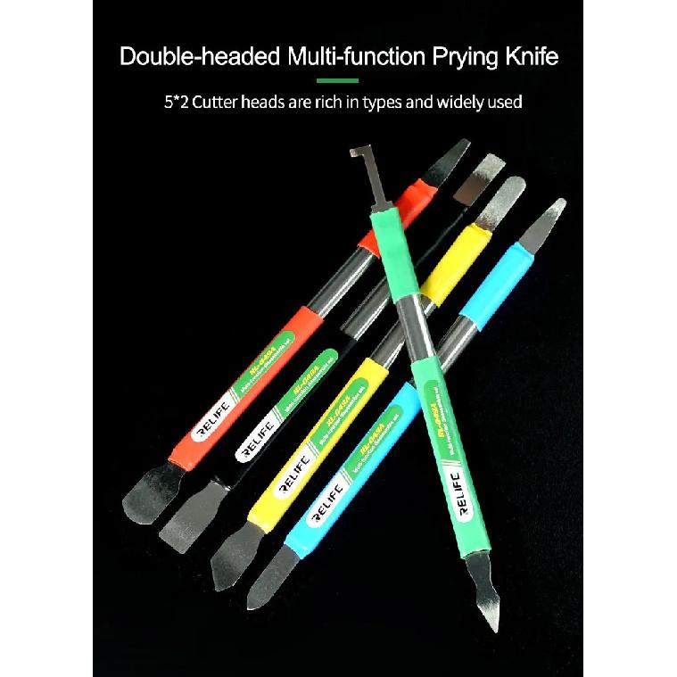 RELIFE RL-049A Double-headed Multi-function Prying Knife for Iphone Android Remove The Glass Back Cover Tin Scraping Knife Tools