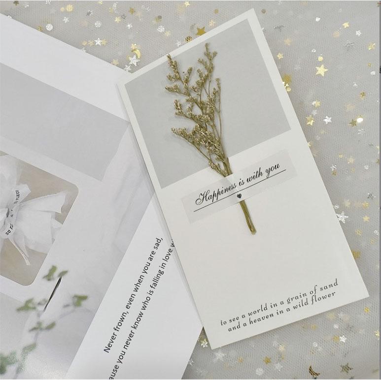 All-Occasion Dried Flower Greeting Cards: Christmas, New Year's, Birthday, Teacher's Day, Graduation, Valentine's Day, and Thank You Cards