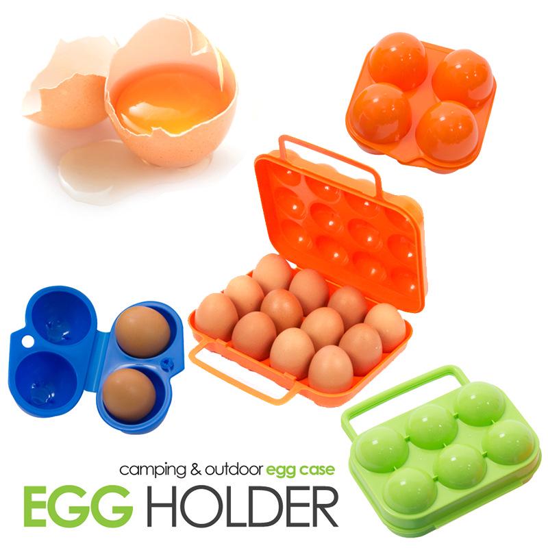 

Grid Outdoor Camping Egg Storage Box - Portable Plastic Egg Carrier for Self-driving Tours, Fishing, BBQ, and Picnics 2 Slots