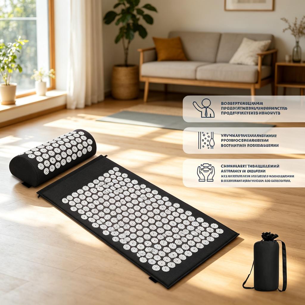 Acupressure Mat for Pain Relief, Muscle Relaxation & Better Sleep, Essential for Wellness