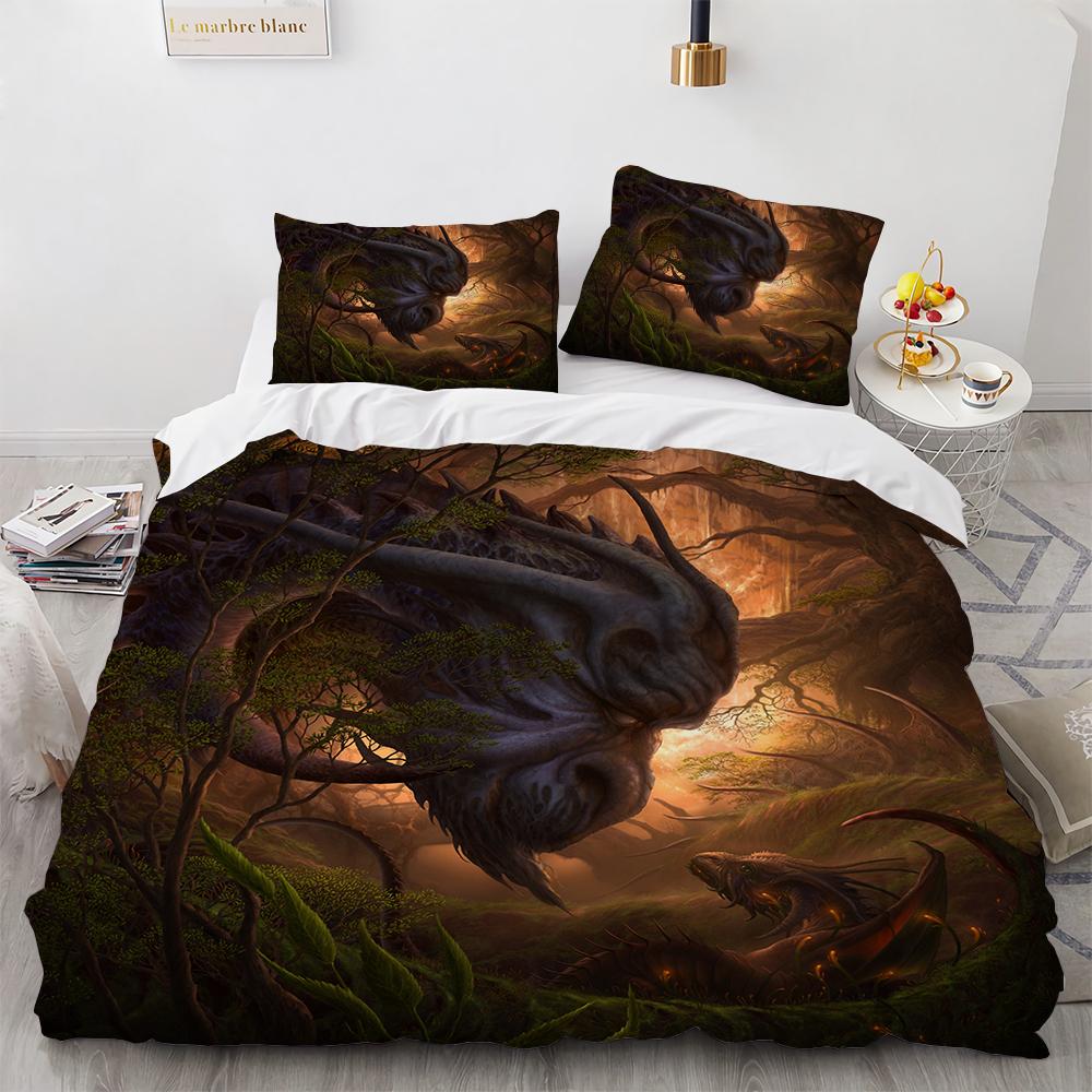 Kemila 3D HD Digital Dragon Heimtextilien Bettwäsche-Set Bettbezug Kissenbezug US/UK/AU Single Twin Full Queen King Schlafzimmer-Set
