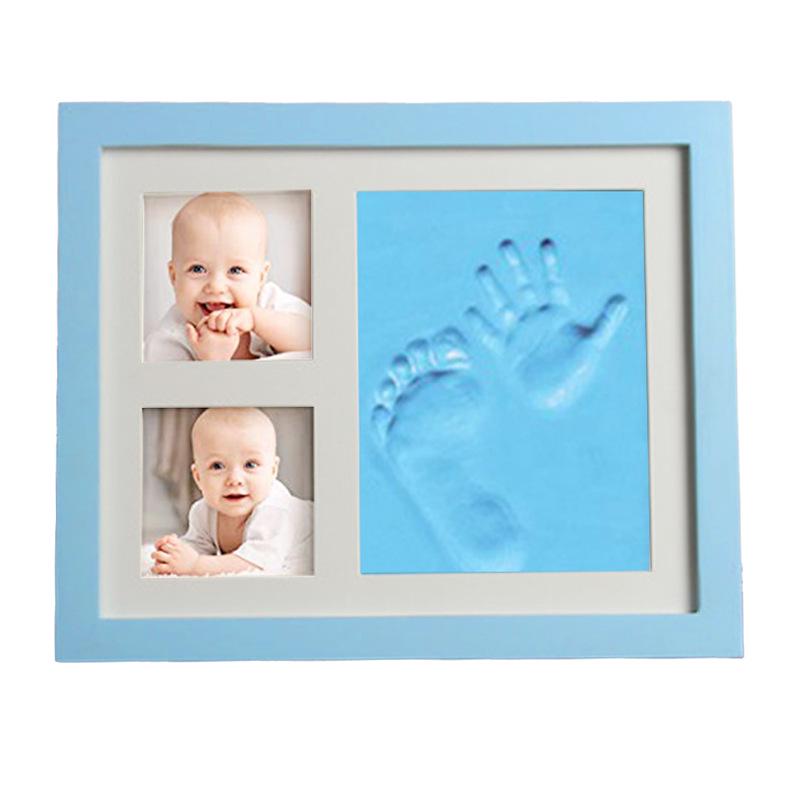 Creative Baby Handprint & Footprint Clay Frame - White Handmade Souvenir