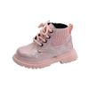 Kids' Soft Sole Martin Boots: 2024 Waterproof Leather, Autumn/Winter Trend, Unisex Mirror Finish Short Boots
