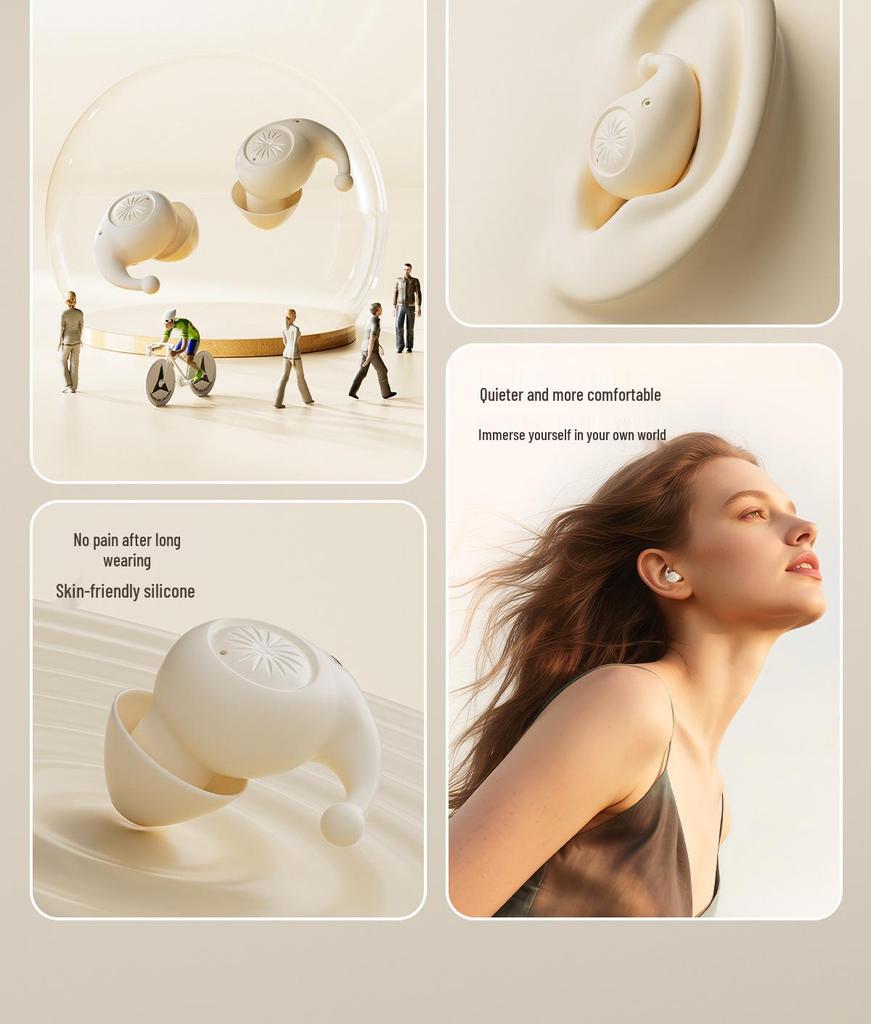 Wireless Noise-Cancelling Silicone Sleep Earphones