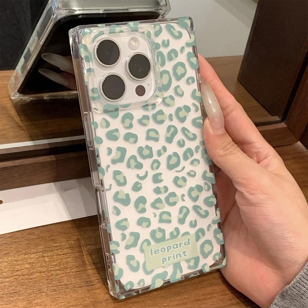 Creative Ice Crystal Transparent Square Four-corner Anti-fall Mobile Phone Case Cooling Four-corner Anti-fall Mobile Phone Case