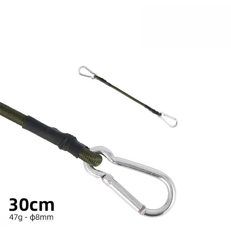 Outdoor Carabiner Elastic Cord Elastic Band Tent Lanyard 8mm Camping Clothesline Luggage Strapping Rope Packing Strap