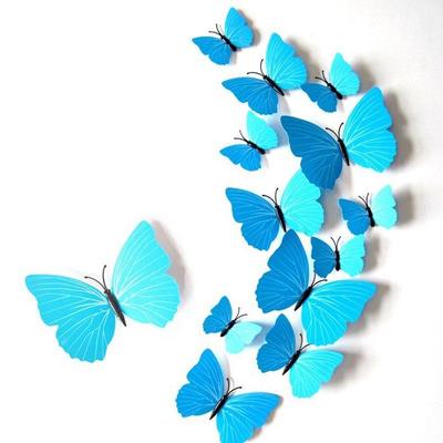 Fashion Cute 12pcs Pvc 3d Butterfly Wall Sticker Decor Butterflies