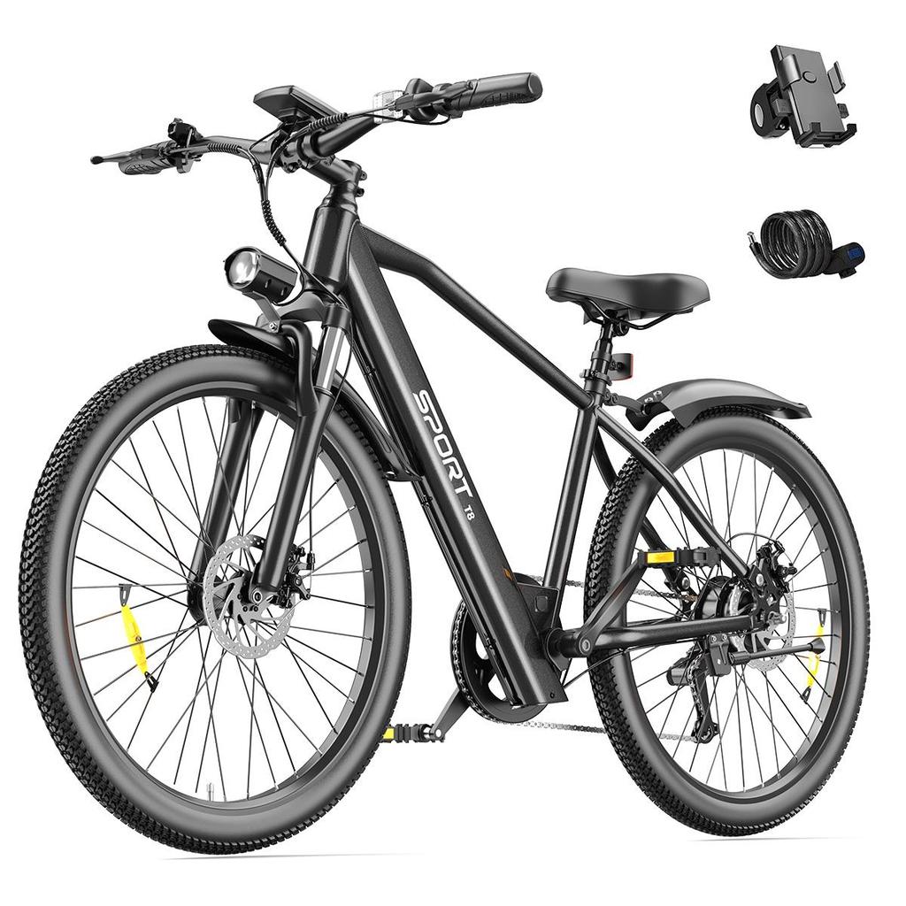 TOOFLY T8 Erwachsenen Elektrofahrrad Max. Geschwindigkeit 41 km/h 48V9.9Ah Akku Stadtwander E-Bike 26*1.95 Zoll Reifen Erwachsenen Elektrofahrrad
