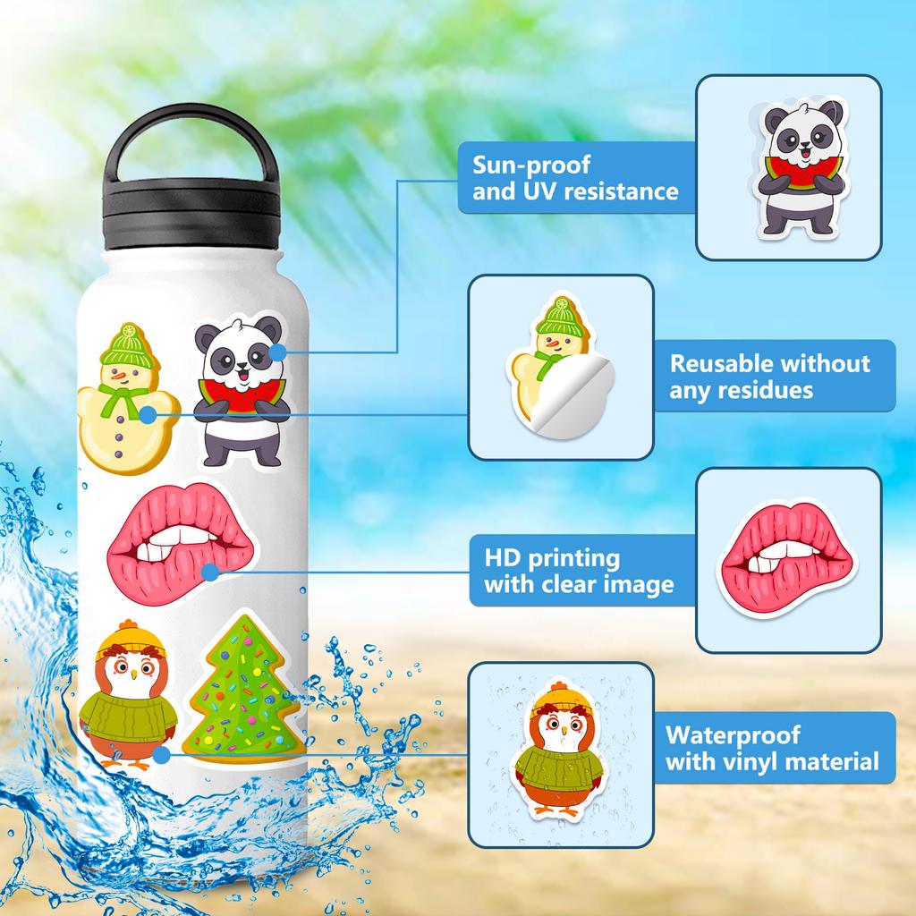 50 Stickers Personalized Creative Network Map Mix And Match Car Mobile Phone Water Cup Decorative Sticker Waterproof Hand Account Sticker
