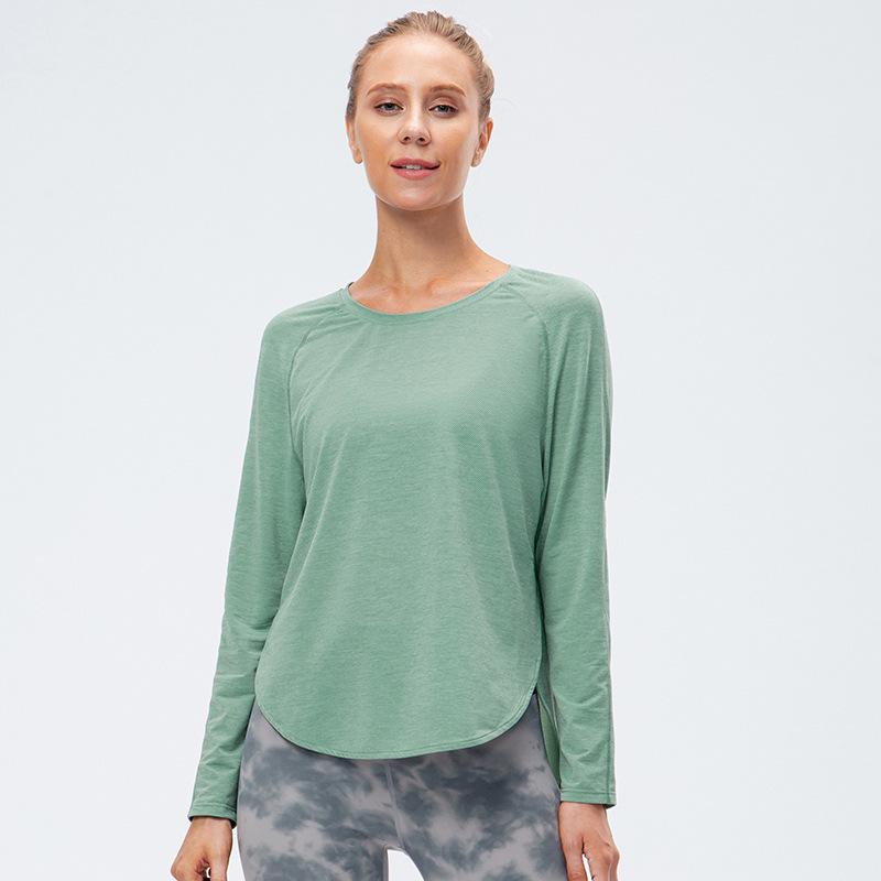 Women's Slimming Long Sleeve Quick-Dry Yoga Shirt for Running & Training