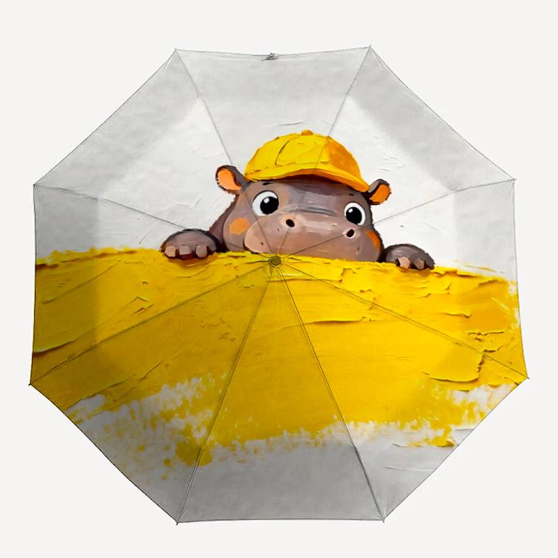 

1pc Hippo Builder Umbrella That Opens Closes Automatically Perfect Gift with a Convenient Folding Mechanism 86