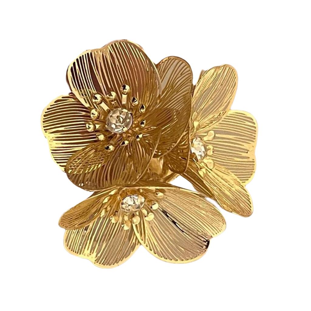 Elegant 3D Floral Rings for Women Vintage Styles with Waterfall Fishtail Designs and Stylish Diamonds Daily Use