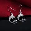Charms 925 Sterling Silver Little Dolphin Drop Earrings for Women Fashion Party Wedding Jewelry Christmas Gifts