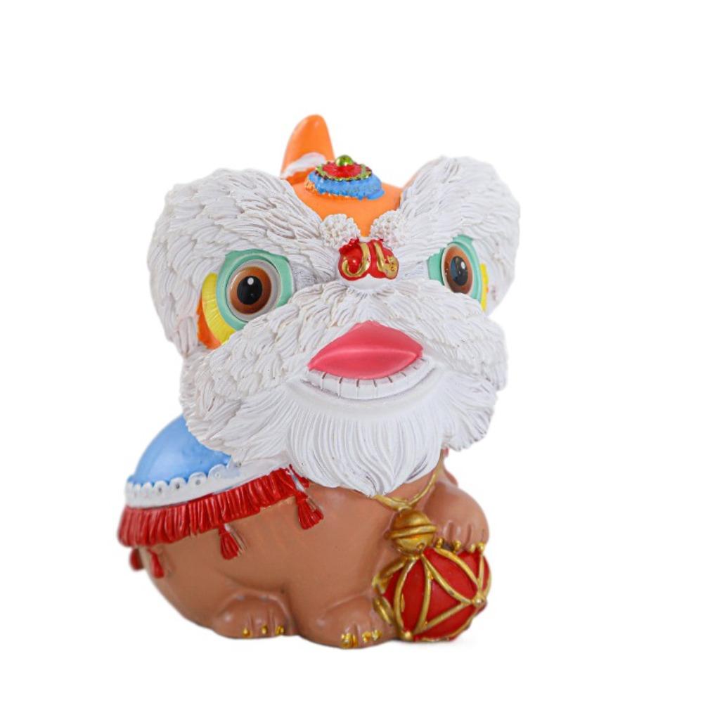 Chinese Style Animal Statue Cute Miniatures Figurine Sculpture Lion Ornament Tea Table