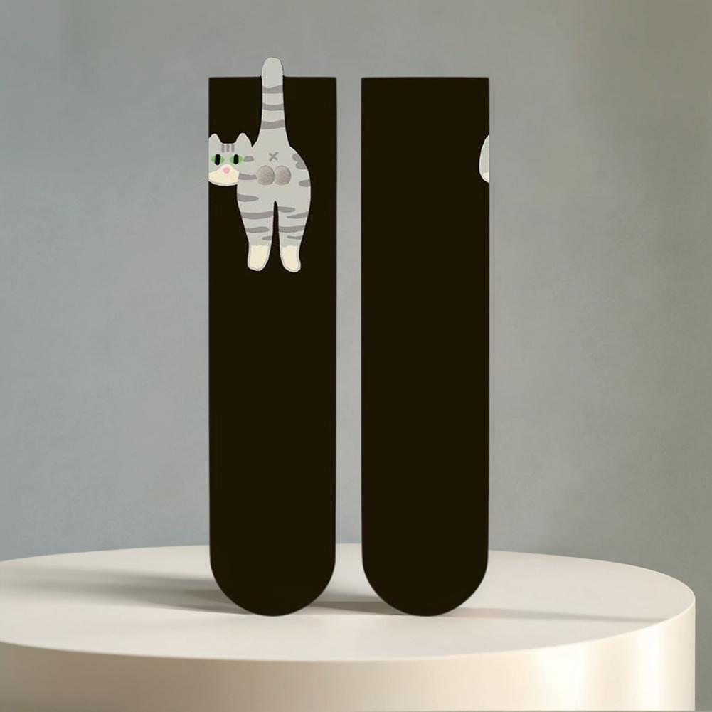 Cute Cat Socks with Balls 1-5Pairs Cute Cat Socks for Women Novelty Funny Animal Fun Crew Cats Sock for Women Cats Lovers Gifts