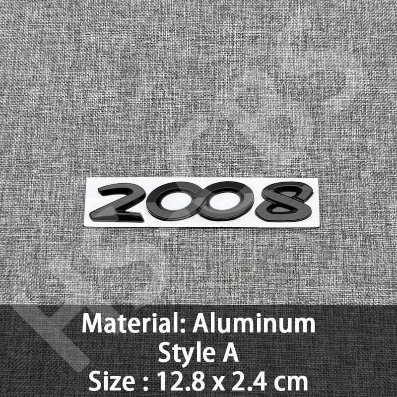 3D Black ABS Car Rear Trunk Emblem Front Hood Badge Stickers For Peugeot m 206 307 308 3008 207 208 407 408 508 2008 5008 Styling