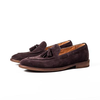 Fashion British Lefu Shoes for Men, Low Top, Anti Fleece, Nubuck Leather, Round Head, Casual Fit, Lazy, New, Four Seasons