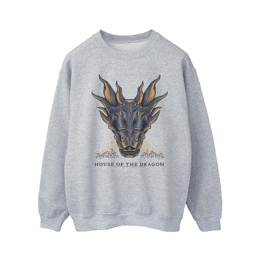 Game Of Thrones: House Of The Dragon Mens Dragon Flames Sweatshirt