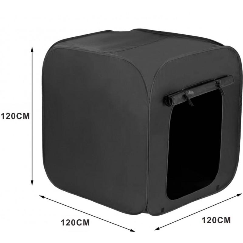Portable Pop-Up Kids Play Tent Black UV-Blocking Indoor Outdoor Shade House 1-2 Children
