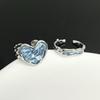 Enamel Drop Glaze Texture Love Live Ring Set Cold Wind Personality Female Niche Design Blue Ring