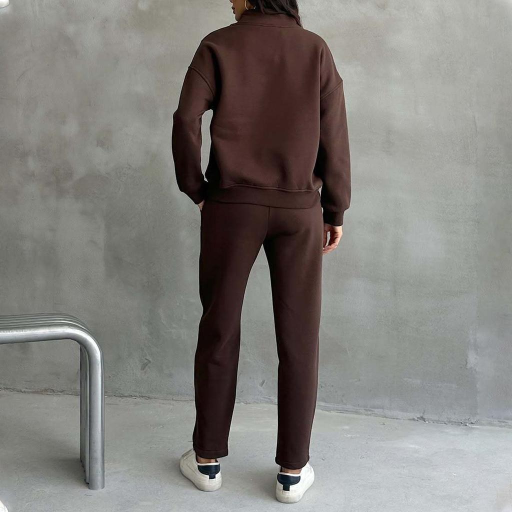Women's 2 Piece Color Casual Sportswear Long Pants Set