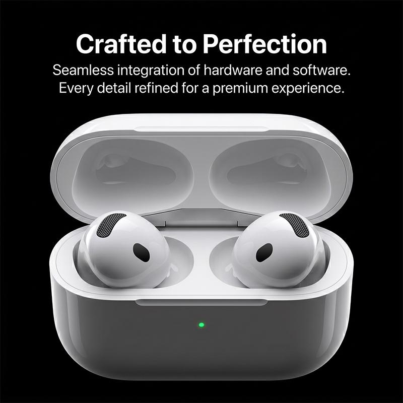 TWS Wireless Earbuds Compatible AirPods 4 Active Noise Cancellation Spatial Audio IP54 Sweatproof Bluetooth Headphones