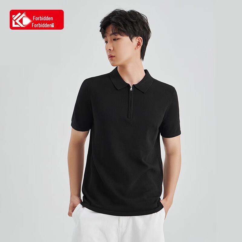 

Fanke Fan Men s Ice Silk Zipper Polo Shirt M