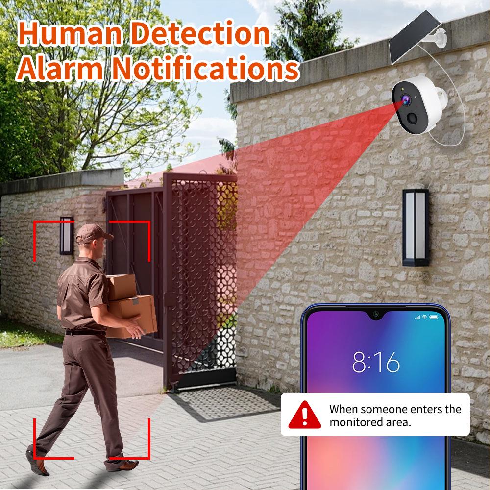 Solar-Powered HD Wireless Smart Camera with Two-Way Talk