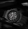 Men's Sports Silicone Band Waterproof Hollow Calendar Watch