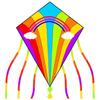Vibrant Diamond Triangle Kite - Easy to Fly in Light Breeze for Kids