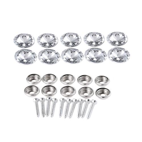 DRELD 10Pcs Diamond Crystal Upholstery Nails Button Tack Stud Pins Sofa Bag Wall Decoration Furniture Accessory 16/18/22/25/30mm