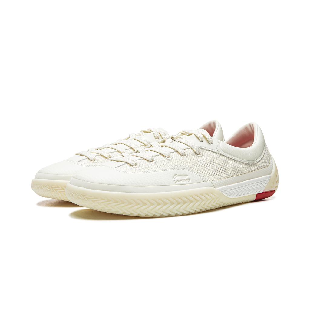 Li Ning Break The Mold Slip Resistant Cushioning Abrasion Resistant Breathable Low top German Army Trainers Men's Ivory AGCW207-1
