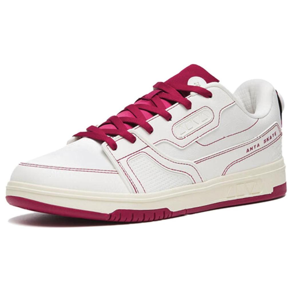Anta Aoyu Comfortable Versatile Shock Absorbing Wear Resistant Low Top Sneakers Men Sneakers White Red 112319238-2