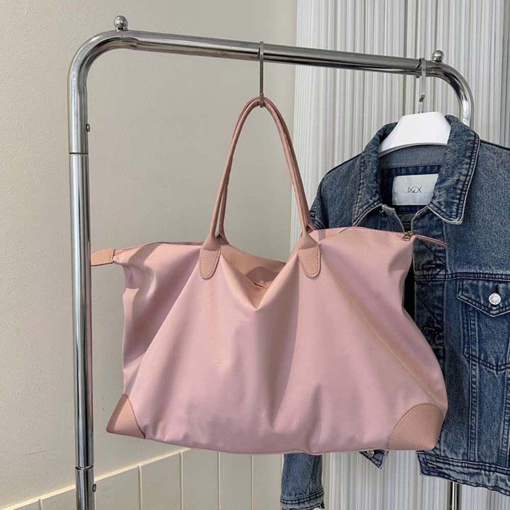 Solid Color Oxford Tote Bag Waterproof Simple Underarm Bag Fashion Nylon Shoulder Bag  Streetwear