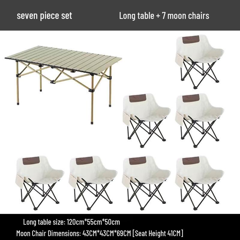 Portable Outdoor Folding Table and Chair Set for Picnics and Camping
