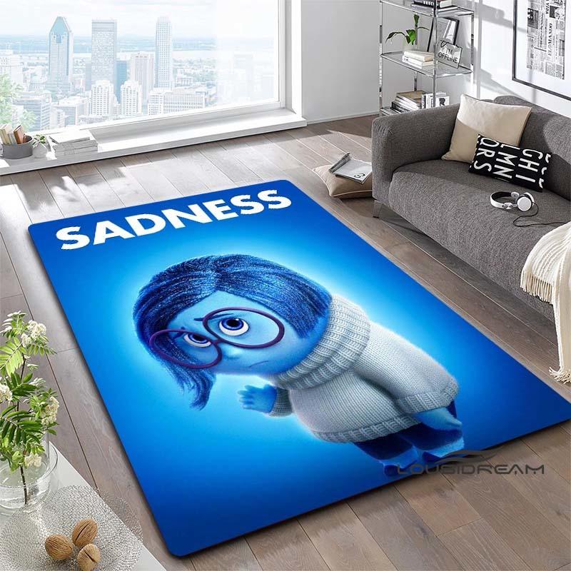 2026 New Inside Out 2 Cartoon Print Rug, Bedroom/Living Room Floor Mat, Large-Area Home Decor Anti-Slip Mat